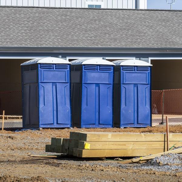 Heavy-duty construction site porta potty in Beaumont, California