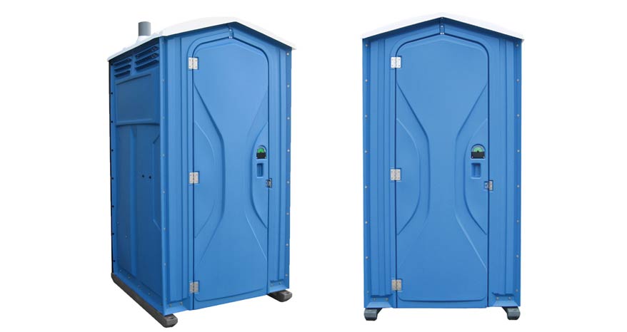 Long-term porta potty units on site in Beaumont, California